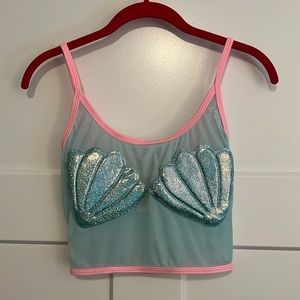 iheartraves Mermaid Crop Top J. Valentine M/L made in USA